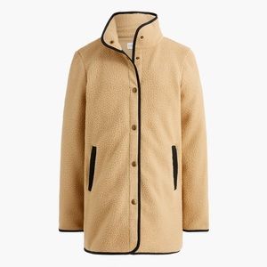 J. Crew Factory Piped Sherpa Coat
